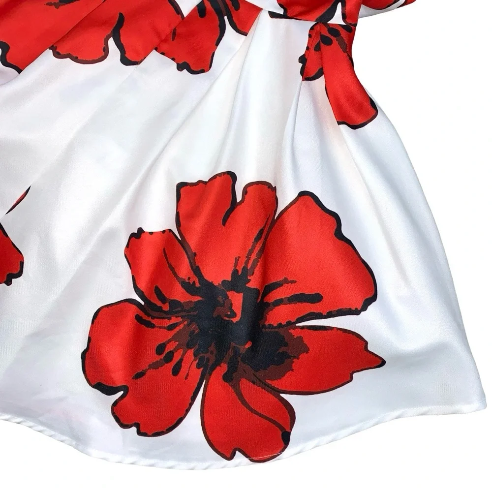 A’gaci Floral Fit and Flare Mini Dress Prom Party Occasion Flirty Easter Summer - Picture 12 of 13